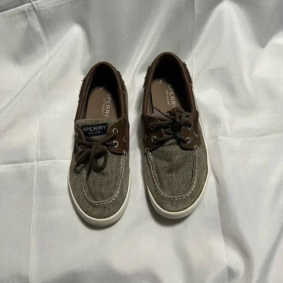 Sperry kids Canvas Boat Shoes size 3M - Picture 2 of 9